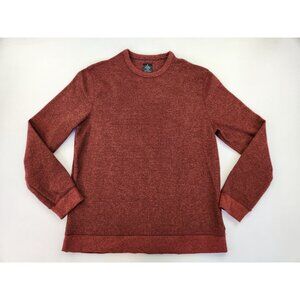 Members Mark Men's Sweater Large Paprika Crew Neck Long Sleeve Cotton Pullover